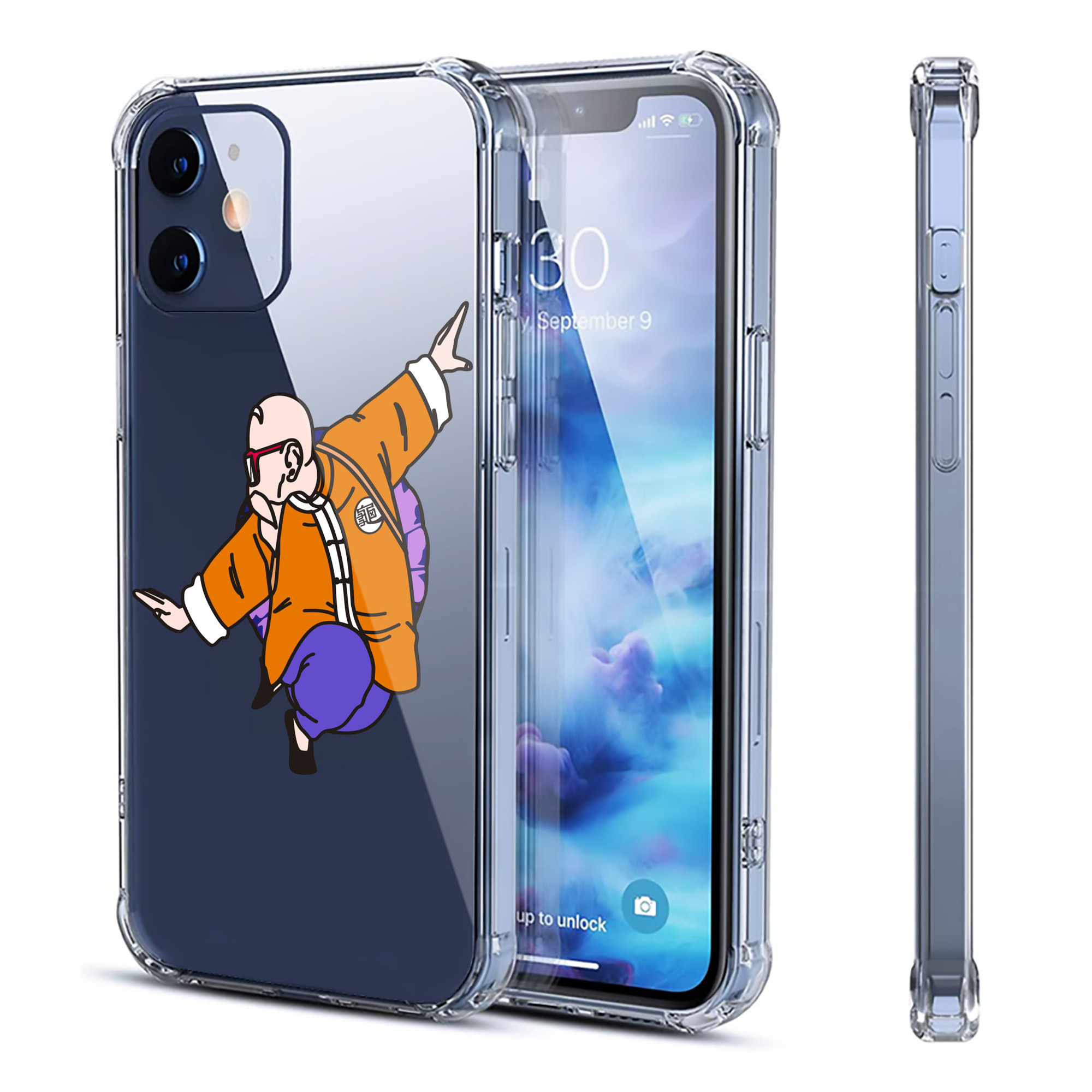 （画像用） ドラゴンボール 亀仙人（かめせんにん） DRAGON BALL Master Roshi Kame Sennin 【iPhone 12シリーズ対応】透明スマホケース（クリアソフトケース）